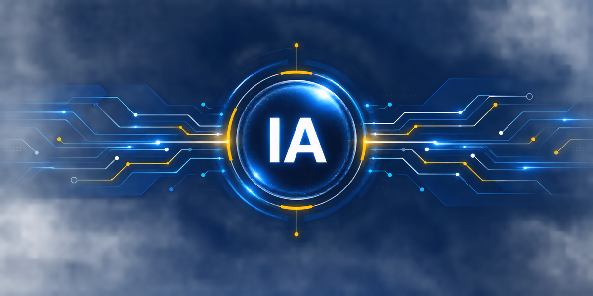 Núcleo ECUBUX de inteligencia artificial conectado por líneas digitales
